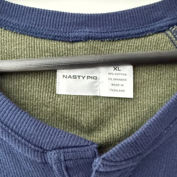 NWOT Nasty Pig Union Suit in Blue, XL - Picture 6 of 7